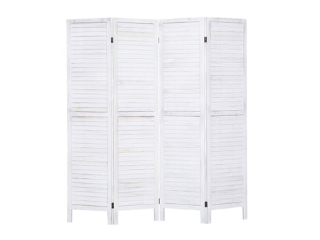 4-Panel Room Divider D S4 - White