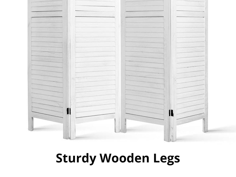 4-Panel Room Divider D S4 - White
