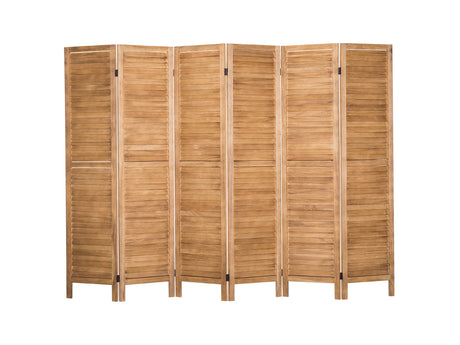 6-Panel Room Divider D S4 - Brown