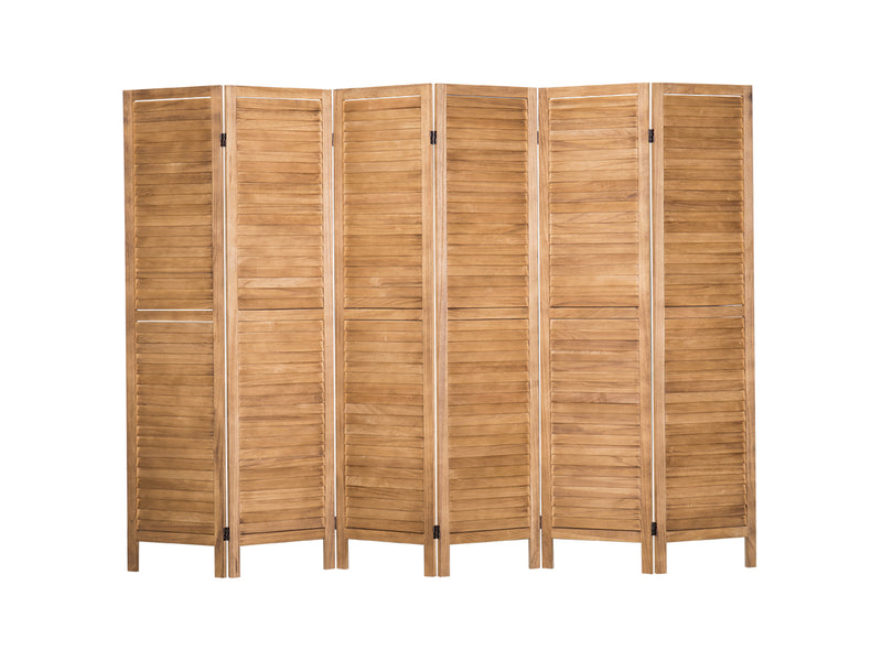 6-Panel Room Divider D S4 - Brown