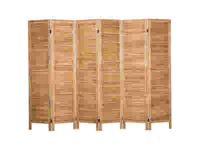 6-Panel Room Divider D S4 - Brown