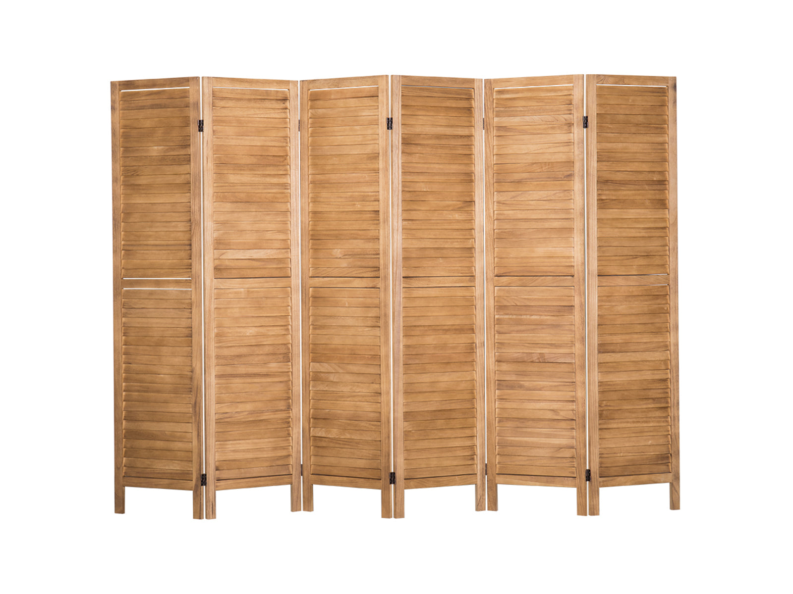 6-Panel Room Divider D S4 - Brown