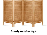 6-Panel Room Divider D S4 - Brown
