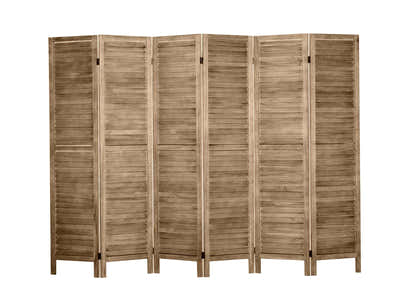 Room divider E BLINDS 6 panel Brown