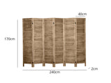 Room divider E BLINDS 6 panel Brown