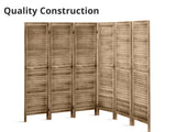 Room divider E BLINDS 6 panel Brown