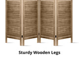 Room divider E BLINDS 6 panel Brown