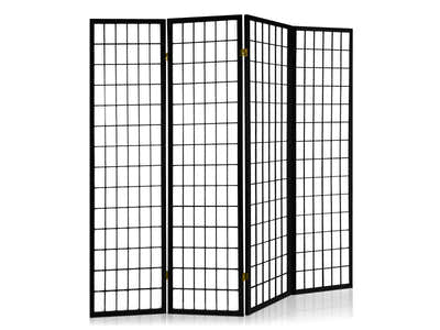 DS Room divider E P1 4 panel Black