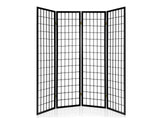 DS Room divider E P1 4 panel Black