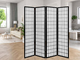 Room divider E P1 4 panel Black