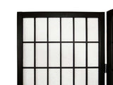 Room divider E P1 4 panel Black