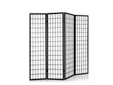 Room divider E P1 4 panel Black