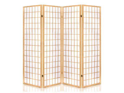 DS Room divider E P1 4 panel Natural