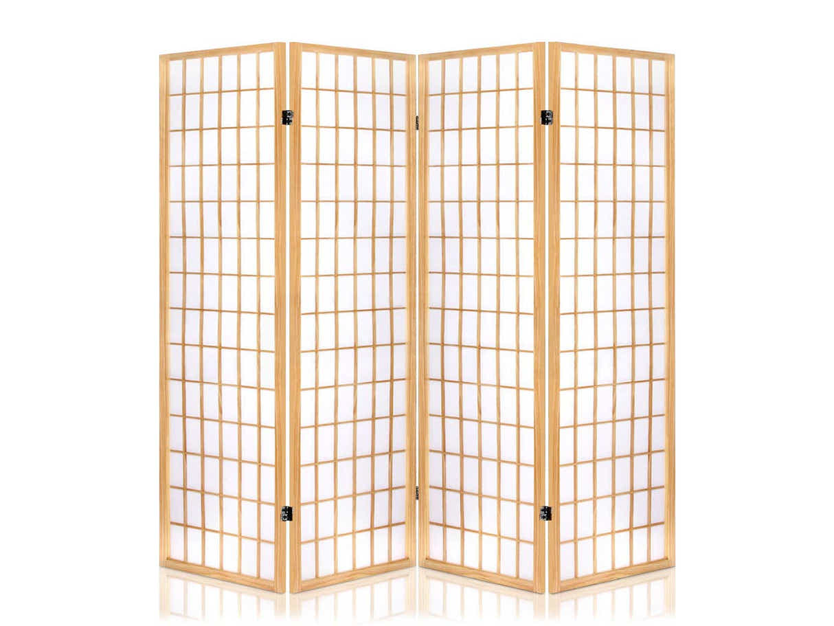 Room divider E P1 4 panel Natural