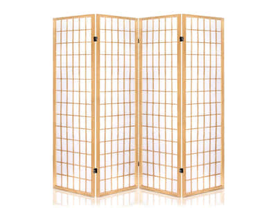 Room divider E P1 4 panel Natural