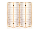 Room divider E P1 4 panel Natural