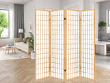 Room divider E P1 4 panel Natural