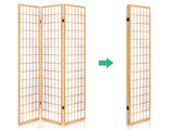 Room divider E P1 4 panel Natural
