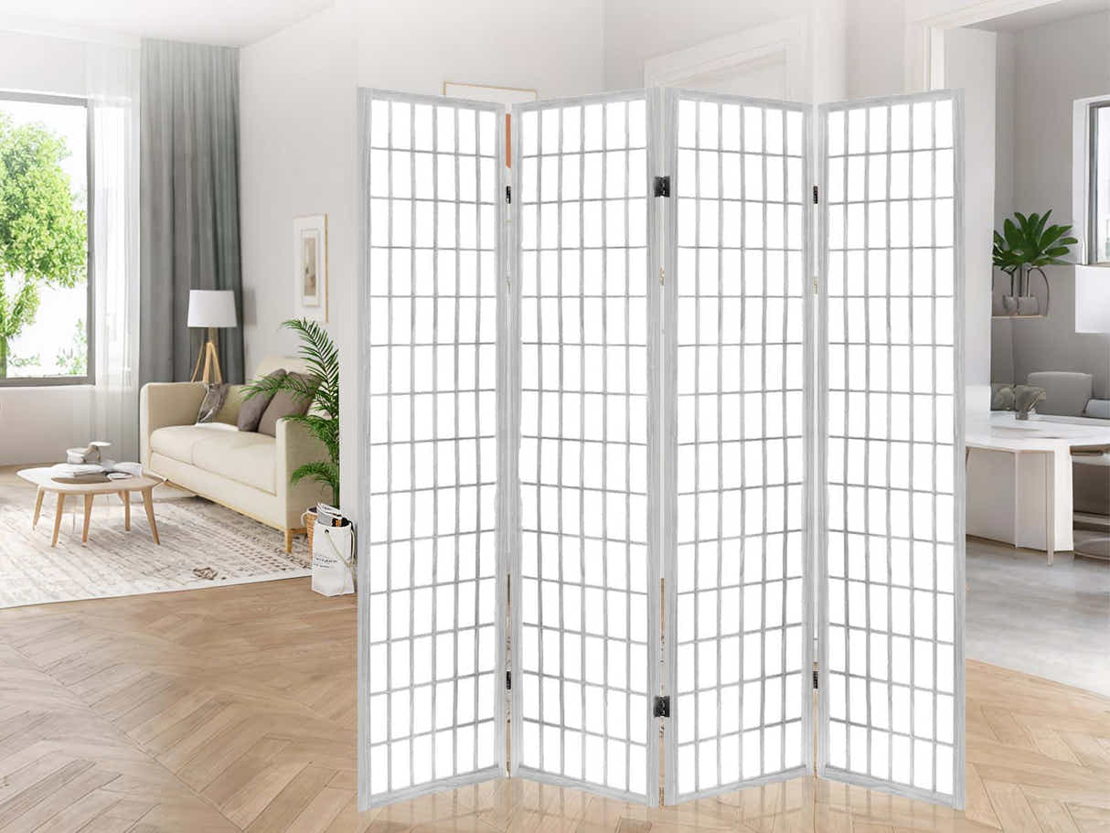 Room divider E P1 4 panel White