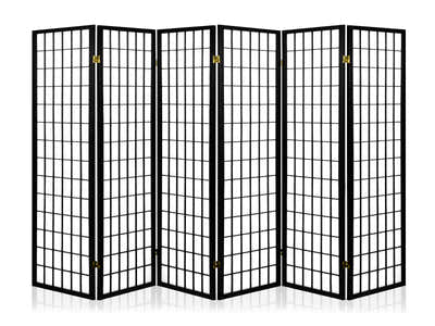 DS Room divider E P1 6 panel Black