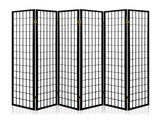 DS Room divider E P1 6 panel Black