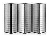 Room divider E P1 6 panel Black