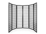 Room divider E P1 6 panel Black