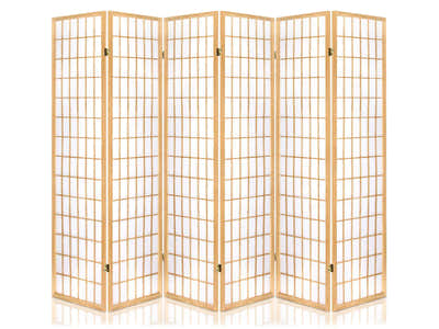DS Room divider E P1 6 panel Natural