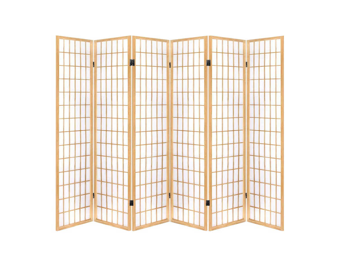 Room divider E P1 6 panel Natural
