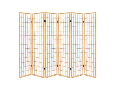 Room divider E P1 6 panel Natural