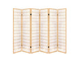 6-Panel Room Divider E P1 - Natural Wood