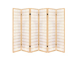 Room divider E P1 6 panel Natural
