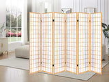 Room divider E P1 6 panel Natural