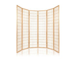 Room divider E P1 6 panel Natural
