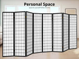 DS Room divider E P1 8 panel Black