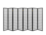 DS Room divider E P1 8 panel Black