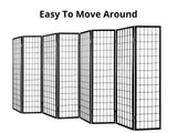 DS Room divider E P1 8 panel Black