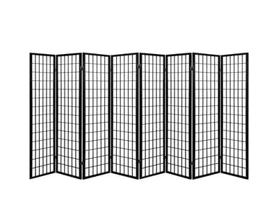 Room divider E P1 8 panel Black