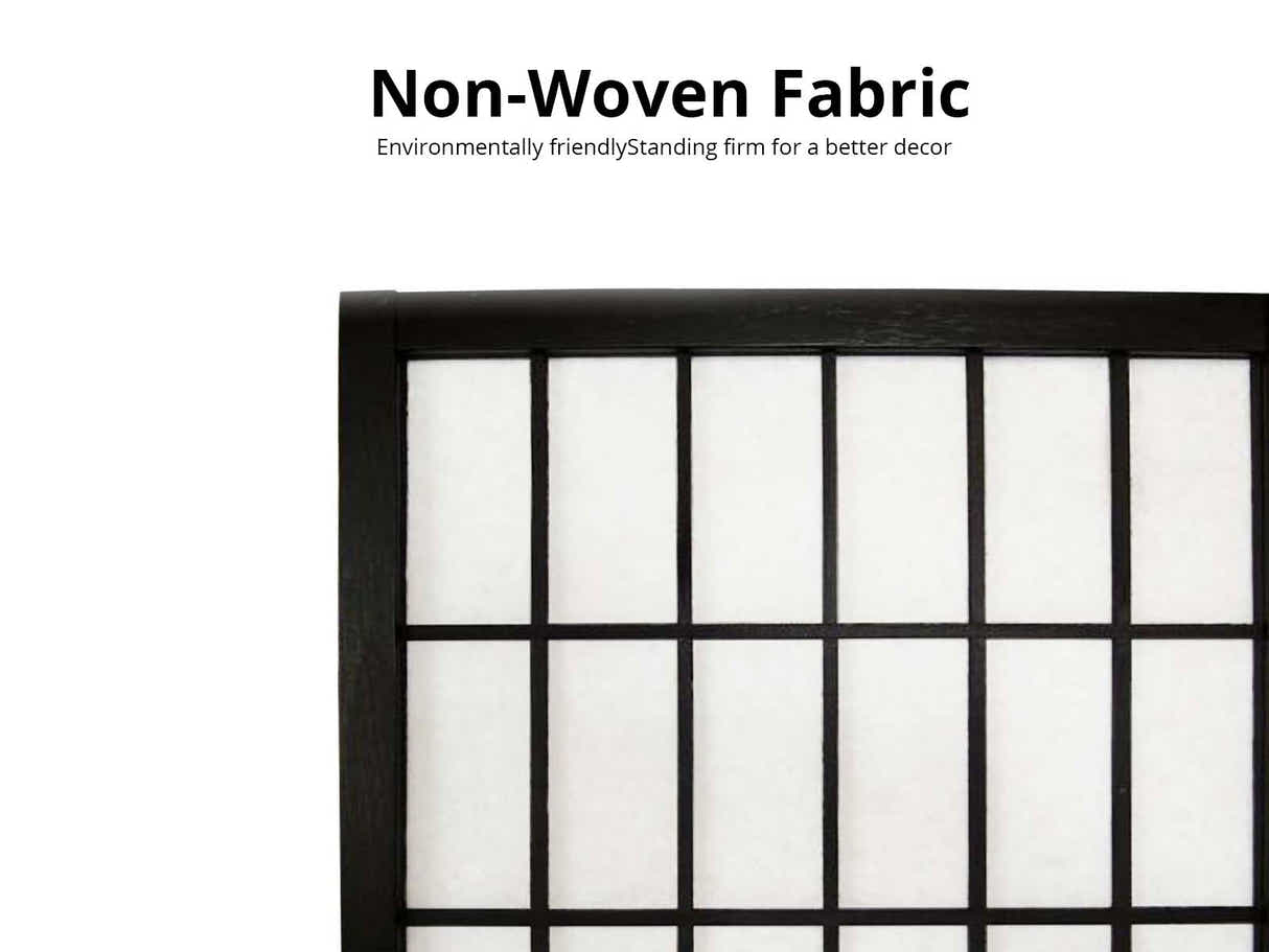 Room divider E P1 8 panel Black