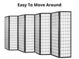 Room divider E P1 8 panel Black