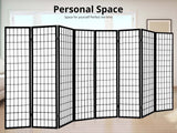 Room divider E P1 8 panel Black