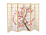 DS Room divider E P2 6 panel Natural