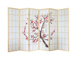 Room divider E P2 6 panel Natural