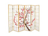 Room divider E P2 6 panel Natural