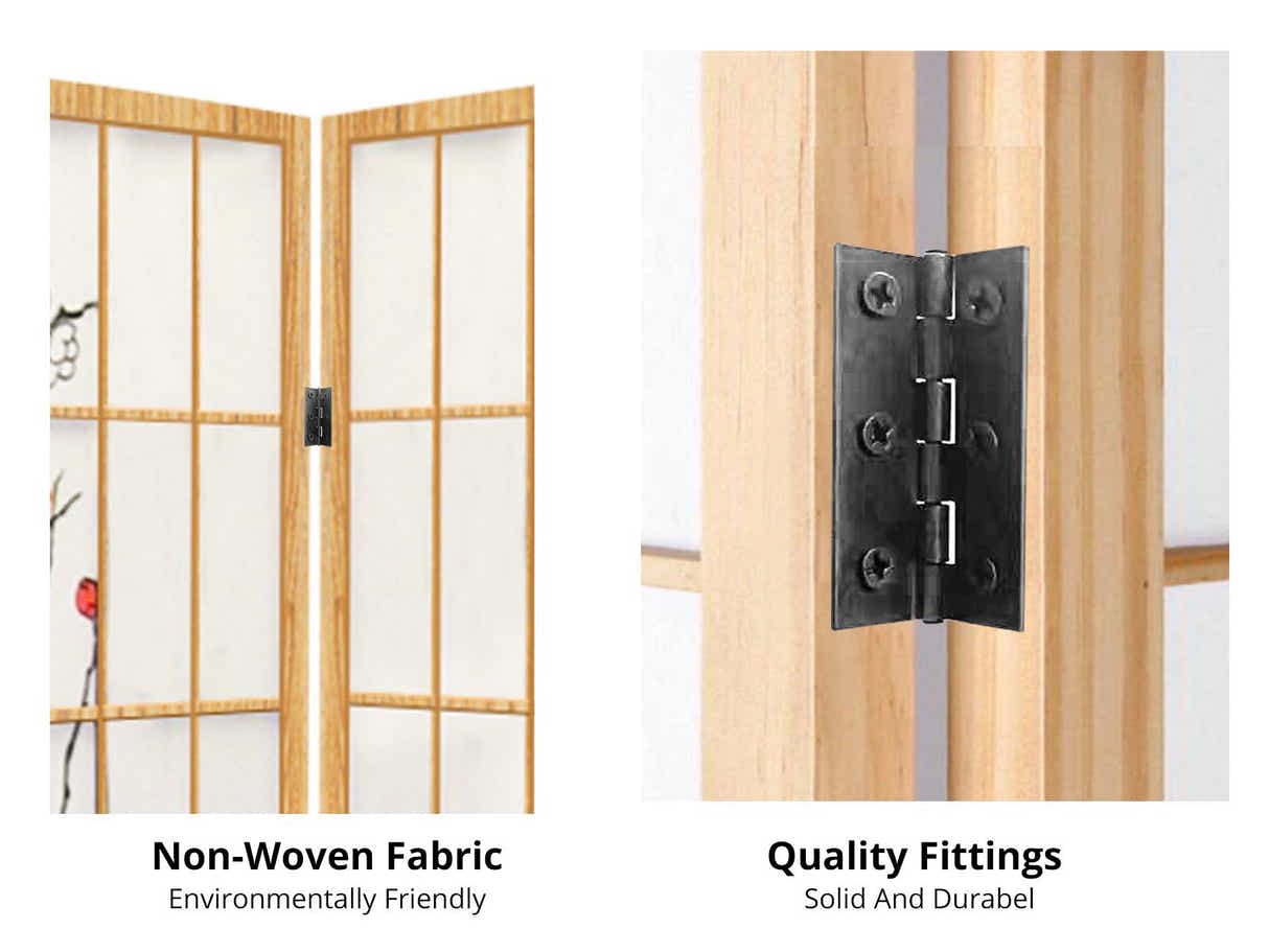 Room divider E P2 6 panel Natural