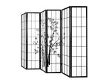 Room divider E P3 6 panel Black