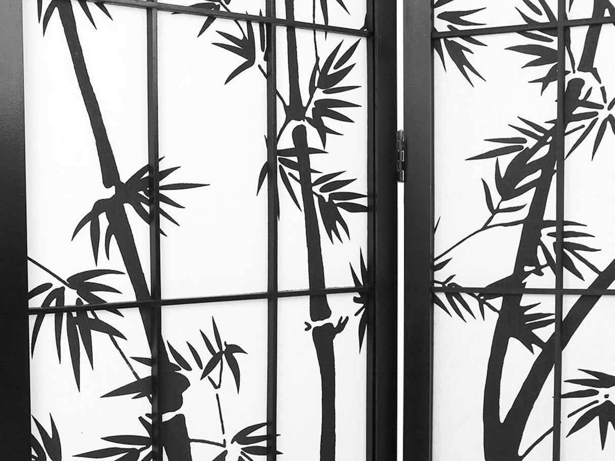 Room divider E P3 6 panel Black
