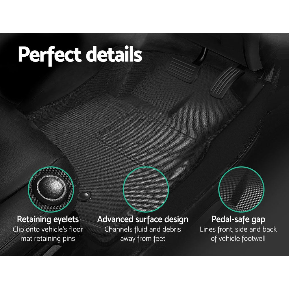 DS NA Car Floor Mats Rubber Fits Ford Ranger PX PX2 PX3 Dual Cab 2011-2022 3D