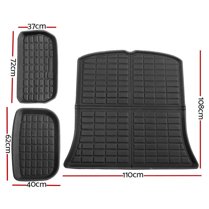 DS NA Tesla Model Y 2021-2024 Rear Well Front Toolbox Boot Liner Floor Mat