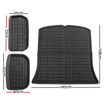 DS NA Tesla Model Y 2021-2024 Rear Well Front Toolbox Boot Liner Floor Mat